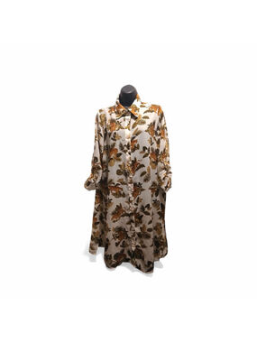 LIVE 4 TRUTH Women's Tropical Floral Button-Down Maxi Dress - Size M - JC333